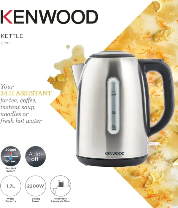 Kenwood Kettle  Metal 1.7l 2200w Blk ( Zjm10.000s)